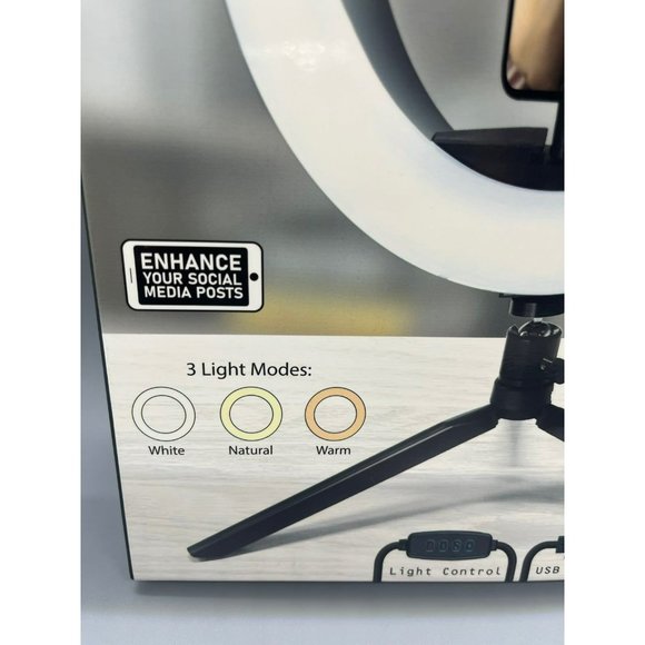 Studio Kit Light Ring 8” Bluestone 3 Light Modes #1660 - Picture 2 of 7